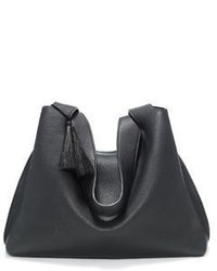 The Row Duplex Pebbled Leather Hobo Bag
