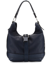 French Connection Edie Medium Perforated Hobo Bag Nocturnal
