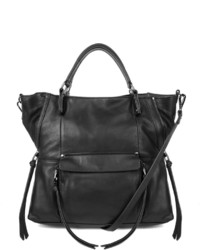 Kooba Everette Leather Satchel Bag Black