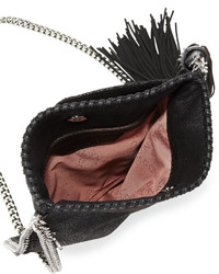 Stella McCartney Falabella Tassel Fringe Shoulder Bag Black