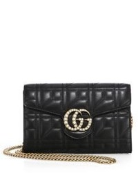 Gucci Gg Marmont Matelasse Leather Mini Chain Bag