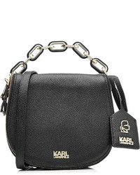 Karl Lagerfeld Grainy Leather Small Satchel Bag