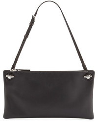 The Row Happy Hour 10 Leather Pouch Shoulder Bag Black