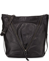 Hawke Leather Shoulder Bag Black