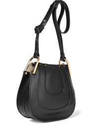 Chloé Hayley Mini Textured Leather Shoulder Bag Black