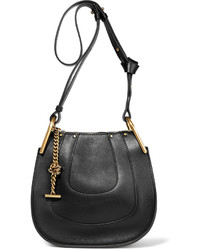 Chloé Hayley Mini Textured Leather Shoulder Bag Black
