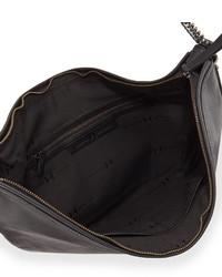 Halston Heritage Leather Hobo Bag Black