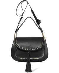 Chloé Hudson Medium Studded Leather Shoulder Bag Black