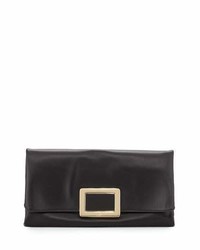 Roger Vivier Ines Leather Small Pochette Bag Black