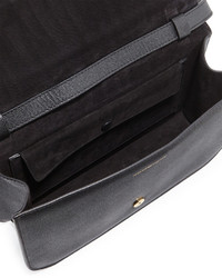Alexander McQueen Insignia Medium Leather Shoulder Bag Black