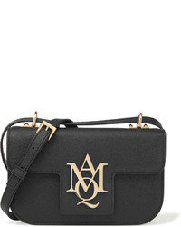 Alexander McQueen Insignia Textured Leather Satchel Black