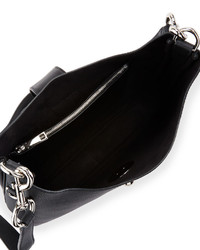 Marc Jacobs Interlock Leather Hobo Bag Black