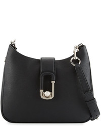 Marc Jacobs Interlock Leather Hobo Bag Black