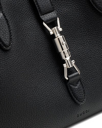 Gucci Jackie Soft Leather Top Handle Bag Black