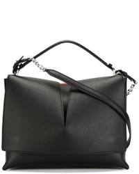 Jil Sander Cut Out Flap Shoulder Bag