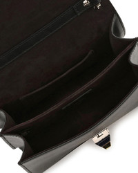 Fendi Kan I Mini Leather Chain Shoulder Bag Black