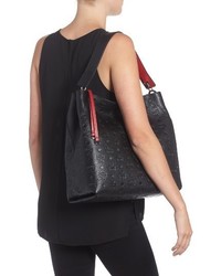 MCM Klara Monogrammed Leather Hobo Bag