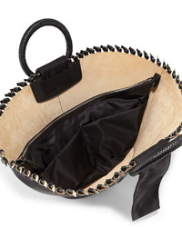 The Row Leather Market Bag Black