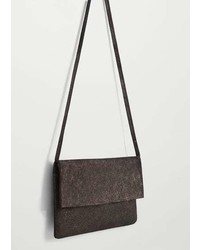 Mango Outlet Leather Metallic Bag