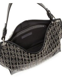 Alexander McQueen Legend Small Studded Leather Hobo Bag
