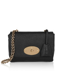 Mulberry Lily Small Textured Leather Shoulder Bag Black