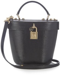 Dolce & Gabbana Lizard Effect Leather Basket Bag