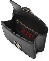 Valentino Lock Leather Shoulder Bag