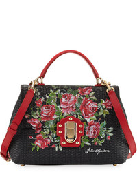 Dolce & Gabbana Lucia Rose Satchel Bag Blackmulti