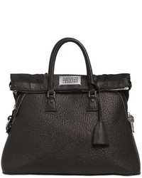 Maison Margiela Grained Natural Leather Top Handle Bag
