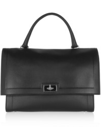 Givenchy Medium Shark Bag In Black Textured Leather