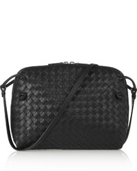 Bottega Veneta Messenger Small Intrecciato Leather Shoulder Bag Black
