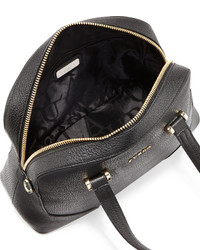 Furla Michelle Medium Leather Domed Satchel Bag Onyx