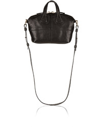 Givenchy Micro Nightingale Textured Leather Shoulder Bag Black