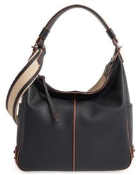 Tod's Miky Leather Hobo Black