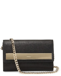 Furla Misa Small Leather Pochette Bag Onyx