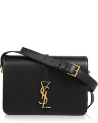 Saint Laurent Monogramme Sac Universit Leather Shoulder Bag Black