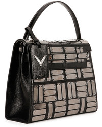 Valentino My Rockstud Leather Satchel Bag Black