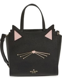 Kate Spade New York Jazz Things Up Cat Small Hayden Saffiano Leather Satchel