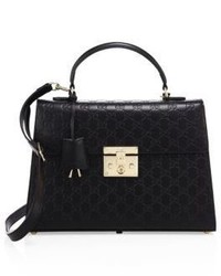 Gucci Padlock Medium Gg Leather Top Handle Bag