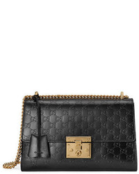 Gucci Padlock Medium Ssima Shoulder Bag Black