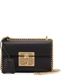 Gucci Padlock Small Leather Shoulder Bag Black