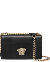 Versace Palazzo Sultan Leather Shoulder Bag Black