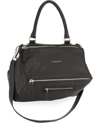 Givenchy Pandora Medium Leather Satchel Bag Black