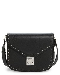 MCM Patricia Studded Outline Leather Shoulder Bag
