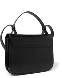 Marni Pois Leather Shoulder Bag Black