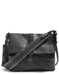 Topshop Premium Leather Studded Calfskin Hobo Bag