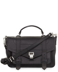 Proenza Schouler Ps1 Medium Leather Satchel Bag Black
