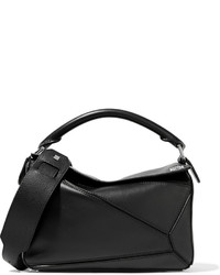 Loewe Puzzle Small Leather Shoulder Bag Black
