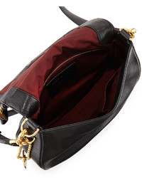 Marc Jacobs Recruit Leather Saddle Bag Black