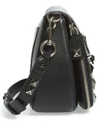 Marc Jacobs Recruit Studded Pebbled Leather Saddle Bag